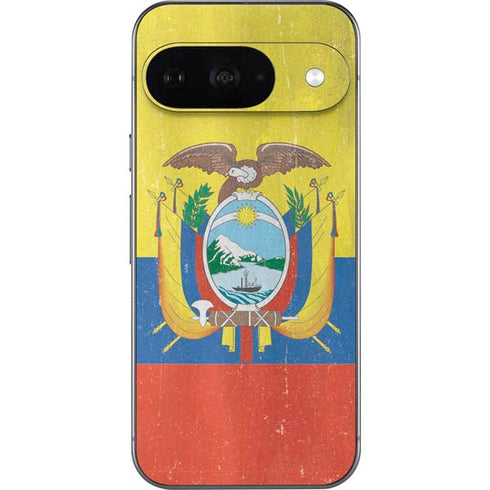 Ecuador Flag Distressed Google Pixel 9 Skin